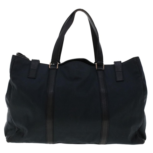 PRADA Tote Bag Canvas Leather Black Auth bs6724 - Picture 2 of 16